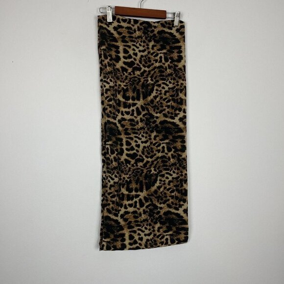 Animal Print Rectangle Circle Infinity Scarf Leopard Print - Picture 1 of 3